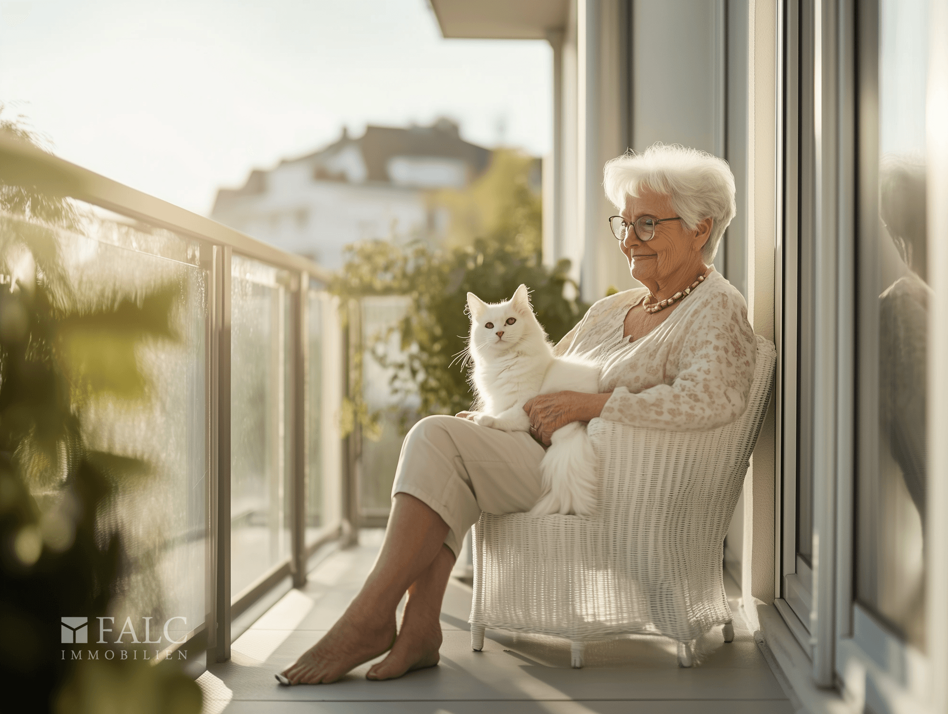 Balkon im Sonnenuntergang